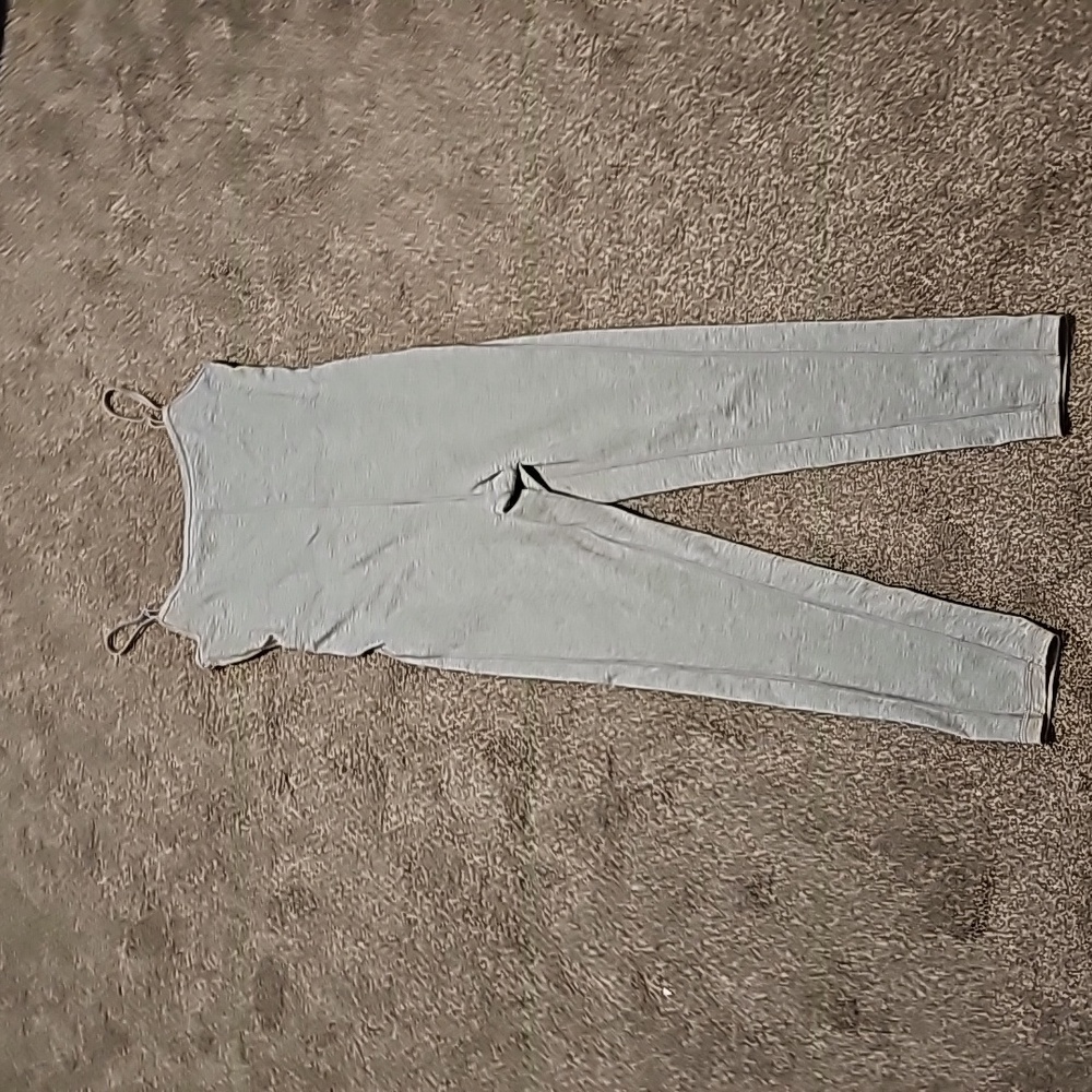 Aritzia Wilfred Free Freestyle Jumpsuit Body-hugging Scoopback Grey Size Large